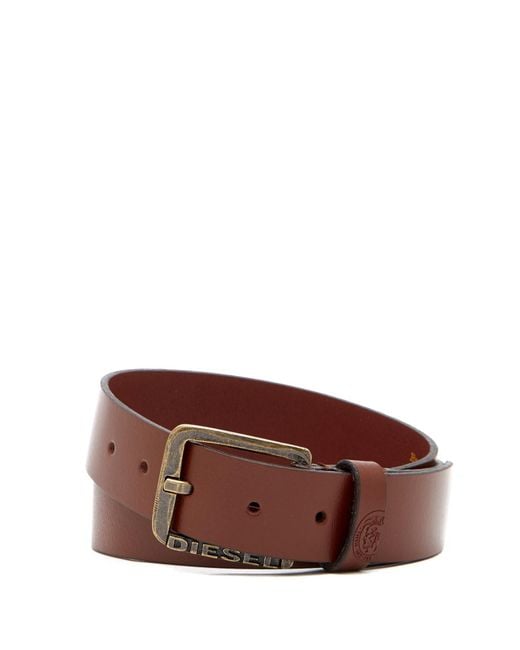 Lyst - Diesel Leather Belt in Brown for Men - Save 15%