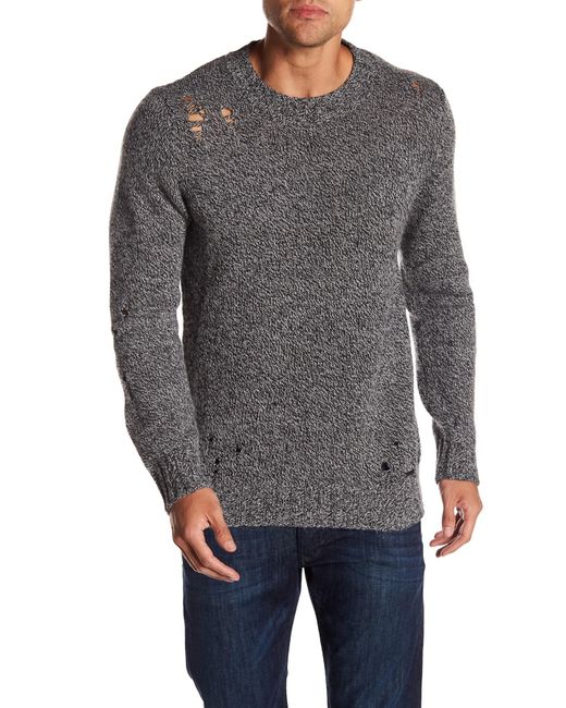Lyst - Diesel Verdenew Distressed Sweater in Gray for Men