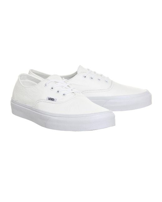 Vans Authentic Leather in White for Men | Lyst