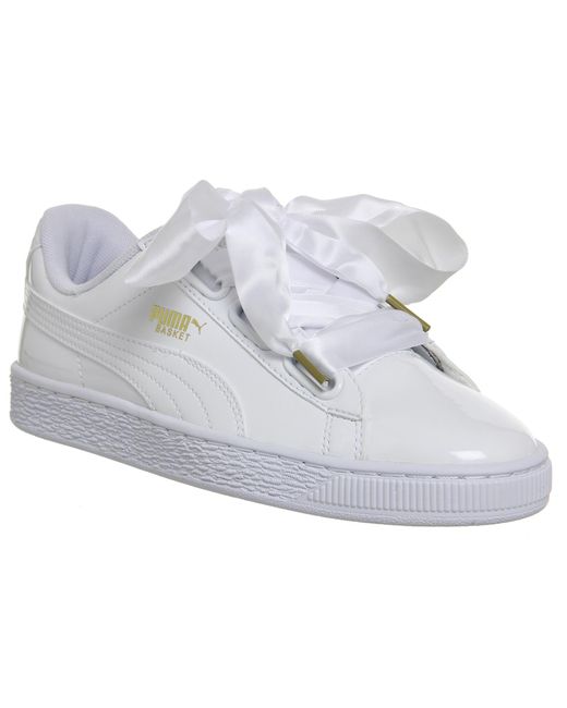 puma basket heart white puma basket heart white
