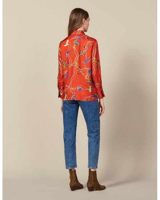 sandro printed shirt