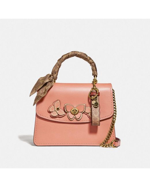 Coach Butterfly Parker Leather Top Handle Bag IUCN Water