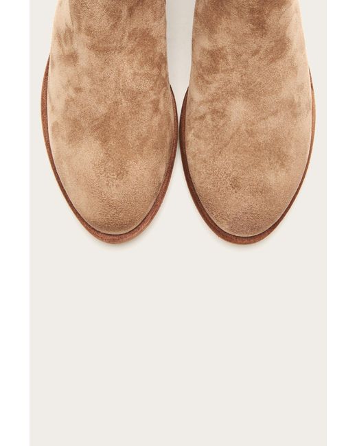 frye carson piping bootie off white