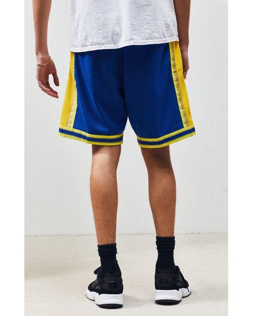 Lyst - Mitchell & Ness Golden State Warriors Basketball Shorts in Blue ...