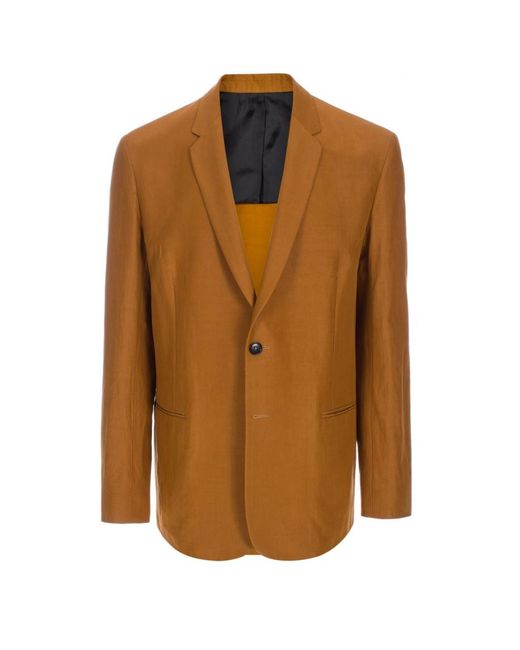 Paul smith Men's Burnt Orange Cotton-ramie Blazer in Orange for Men | Lyst
