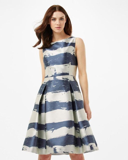 Brush Stroke Dress | Slate | Phase Eight