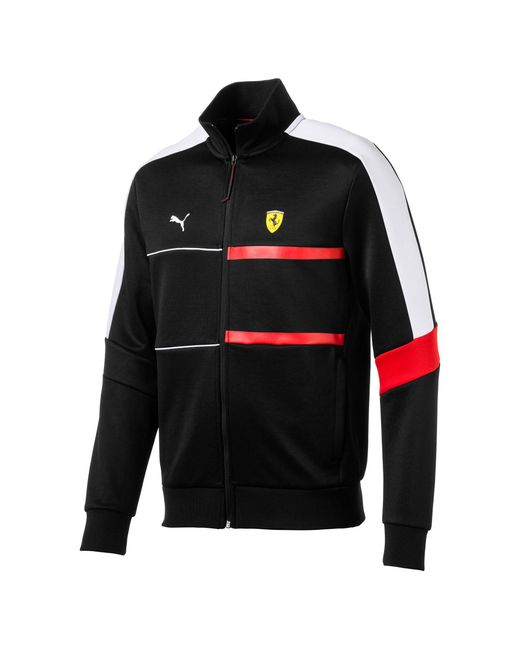 PUMA Synthetic Scuderia Ferrari Men's T7 Track Jacket in Black for Men ...