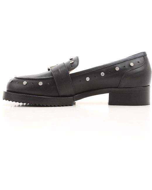 N°21 Leather Loafers For Women On Sale In Outlet in Black - Save 21% - Lyst