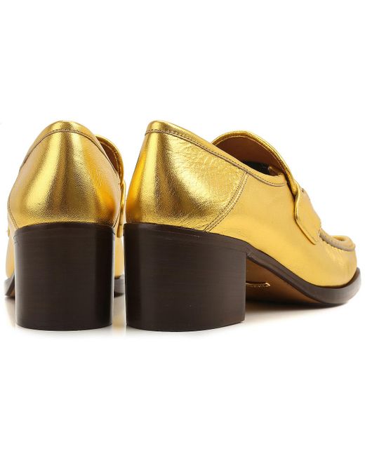 gucci heels yellow
