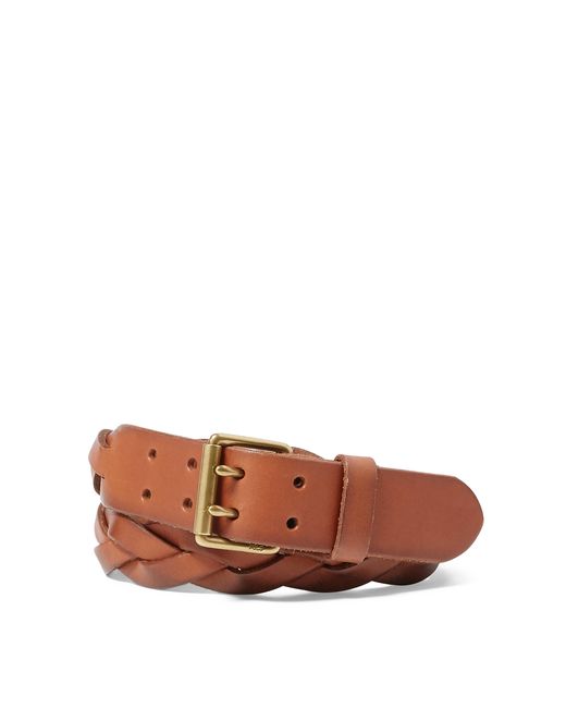 Polo ralph lauren Braided Vachetta Belt in Brown for Men | Lyst