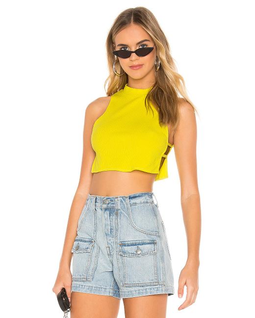 yellow flowy top