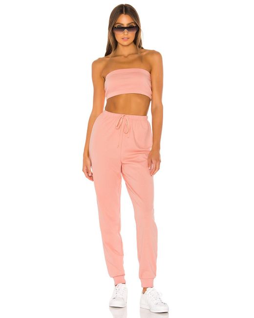 pink sweatpant set