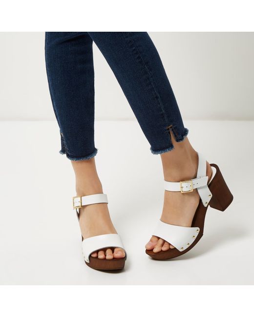 White Clogs River Island White Clogs River Island