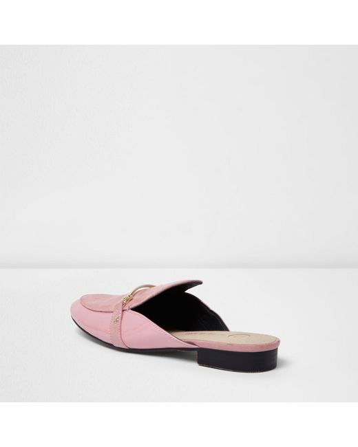 river island backless loafers