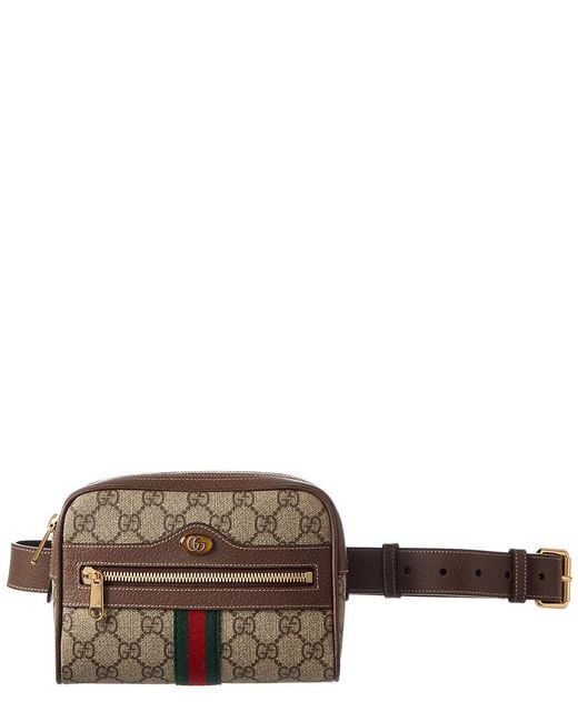 Lyst - Gucci Ophidia Small GG Supreme Canvas Belt Bag in Brown