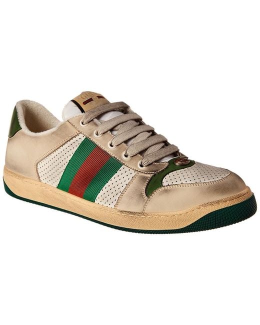 gucci white screener sneakers