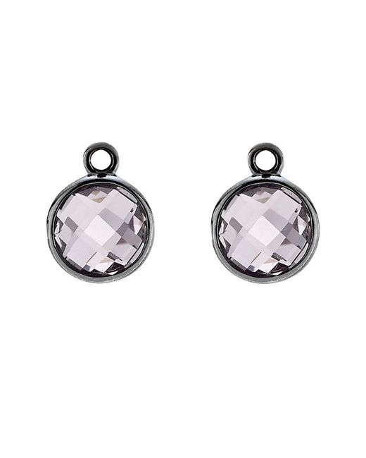 Lyst Pandora Elegance Silver Amethyst Earring Charms In Metallic Pandora Metallic Elegance Silver Amethyst Earring Charms Lyst