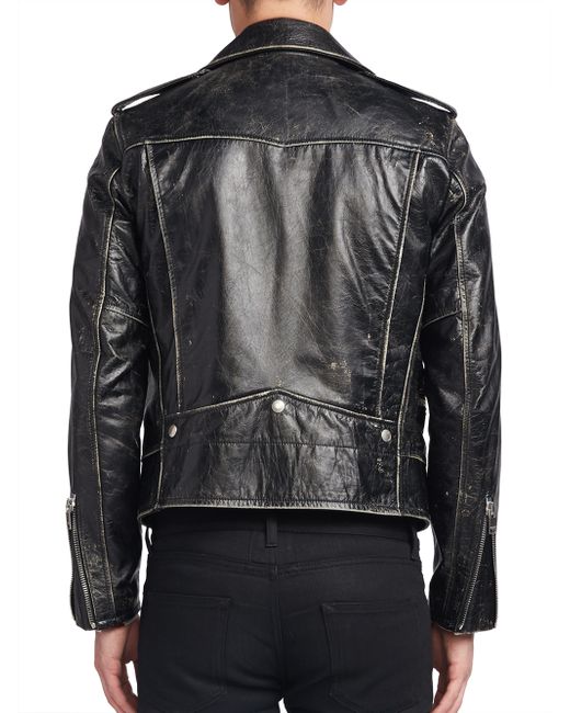 Saint Lau Studded Leather Jacket In Black For Men Save 30 Saint Lau Black Studded Leather Jacket For Men Lyst
