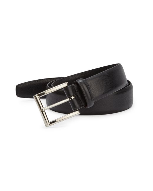 Saks fifth avenue Italian Leather Belt in Black for Men | Lyst