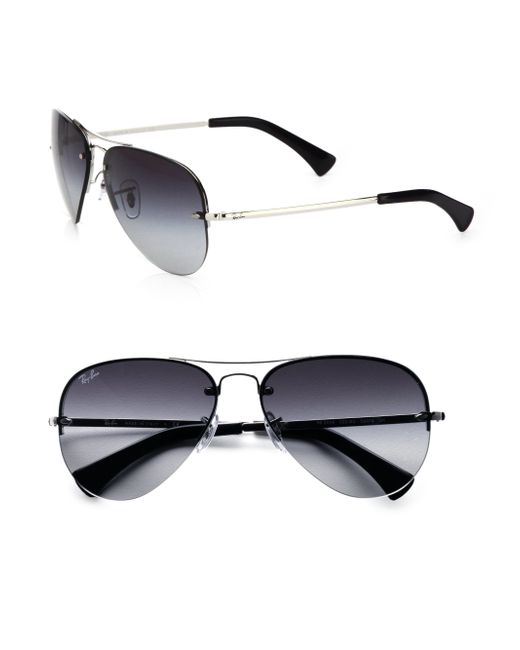 Ray Ban Aviator Sunglasses In Metallic For Men Lyst 