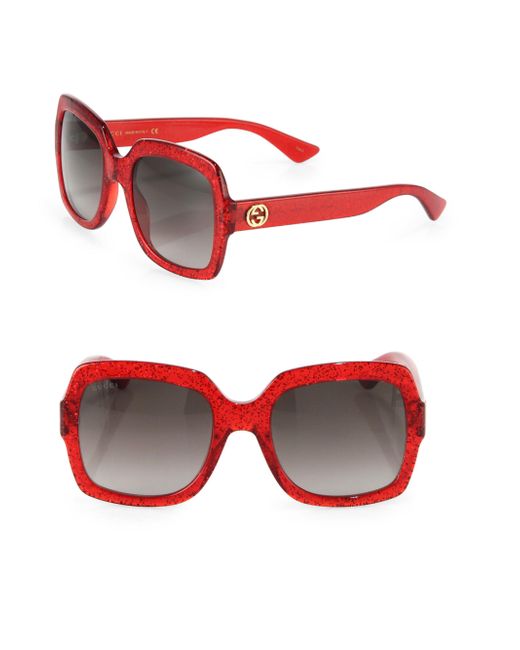 gucci red glitter sunglasses