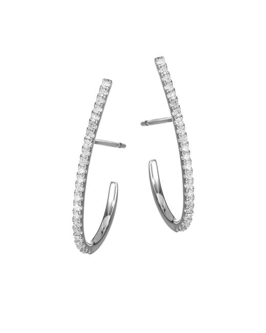 Lyst Meira T 14k White Gold Diamond Post Earrings In Metallic Meira T Metallic 14k White Gold Diamond Post Earrings