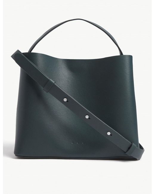 Aesther Ekme Mini Sac Leather Shoulder Bag in Green - Lyst