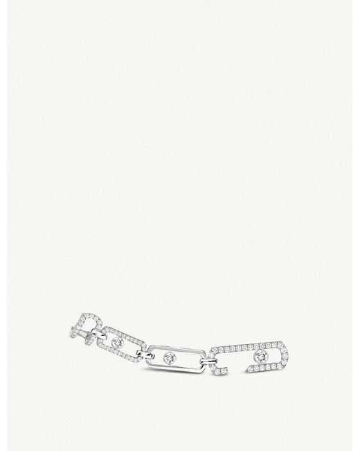Lyst Messika Move 18 Carat White Gold Diamond Earrings In Messika Move 18 Carat White Gold Diamond Earrings Lyst