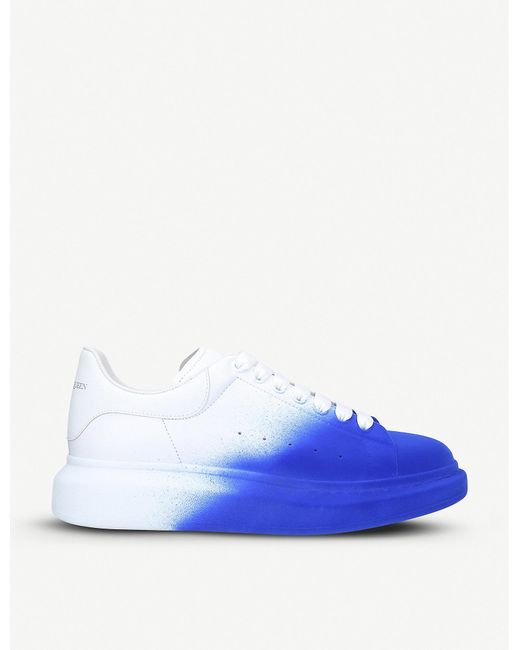 Alexander McQueen Show Leather Trainers in Blue for Men - Lyst