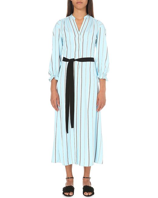 Maje Radeau Striped Dress in Blue (Blue sky) - Save 36% | Lyst