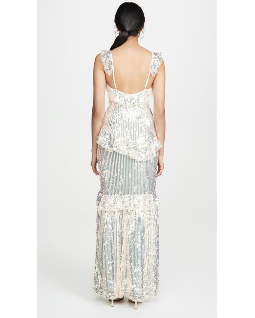 needle and thread sequin gown