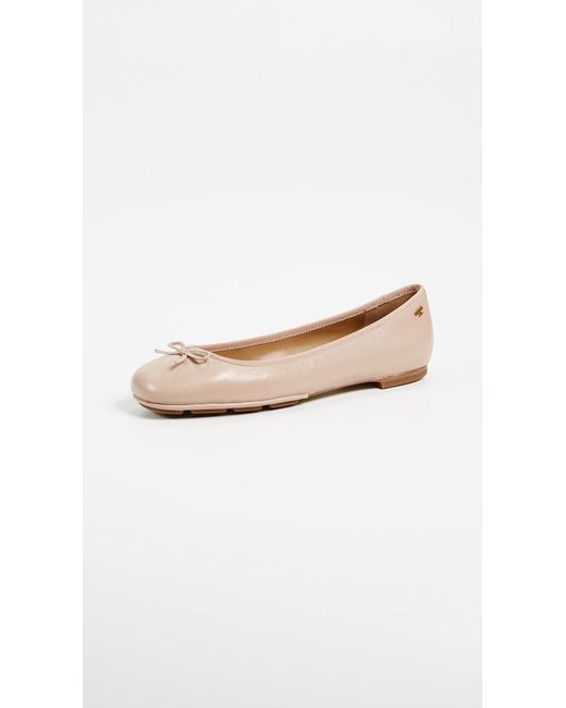 Lyst - Tory Burch Laila 2 Driver Ballet Flats in Natural Tory Burch - Natural Laila 2 Driver Ballet Flats - Lyst ...