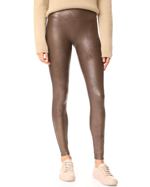 Spanx Faux Leather Leggings in Brown - Save 2% | Lyst