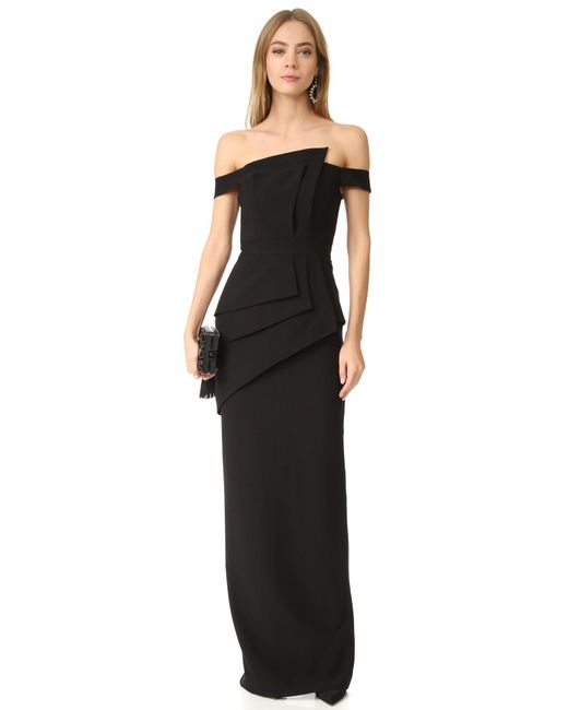 Black halo Eve La Reina Gown in Black | Lyst