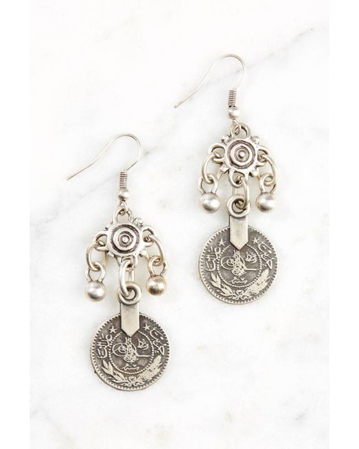 Lyst South Moon Under Pewter Coin Earring In Metallic South Moon Under Metallic Pewter Coin Earring Lyst