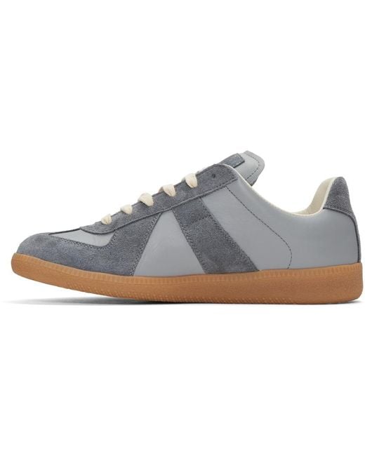 Maison margiela Grey Replica Sneakers in Gray for Men | Lyst