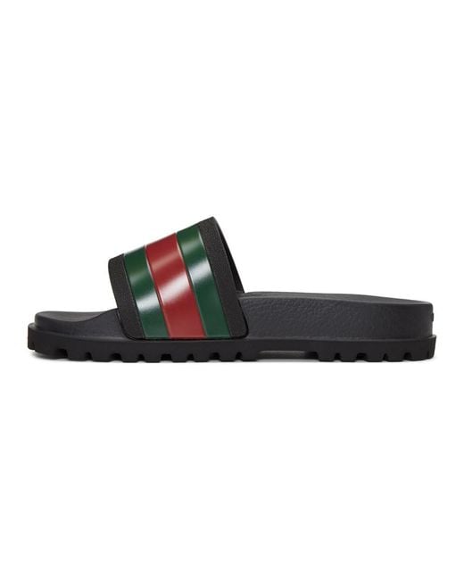 GUCCI Canvas Mens Pursuit Slide Sandals 13 Multicolor 432406