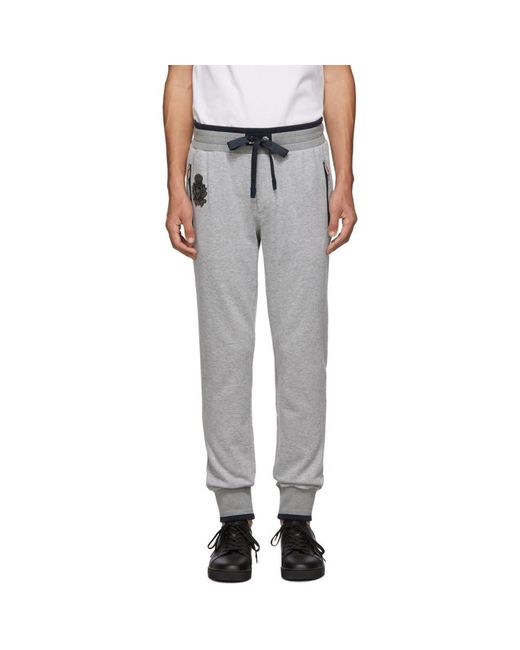 Dolce & Gabbana Grey Melange Plain Sweatpants in Gray for Men - Lyst