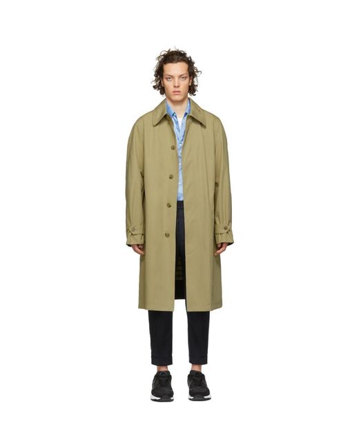 Lyst - AMI Beige Mac Trench Coat in Natural for Men