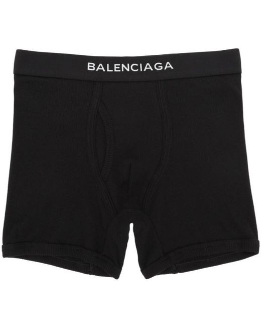 Balenciaga Three-pack Black Logo Boxer Briefs in Black for Men | Lyst