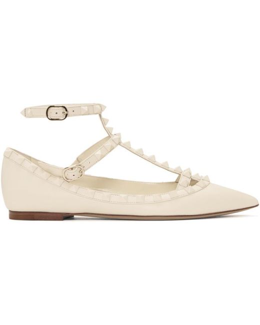 valentino white flat