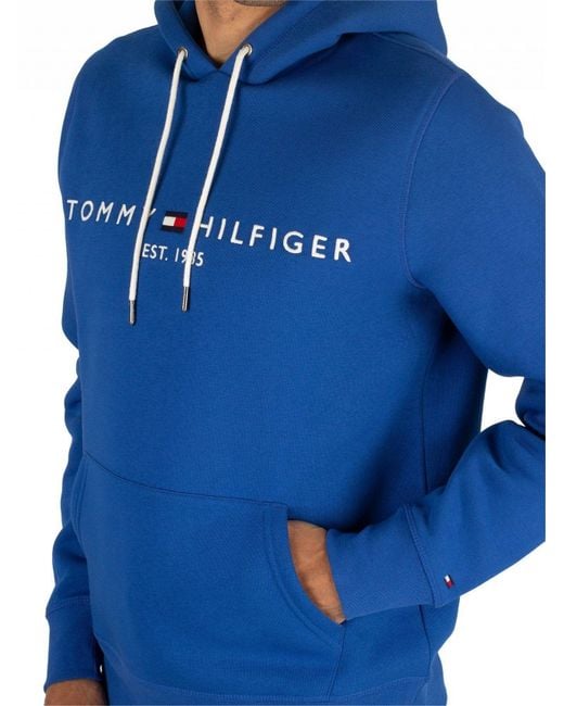 tommy hilfiger blue hoodie women's