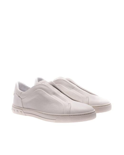 Tod'S White Sneakers Without Laces in White for Men - Lyst