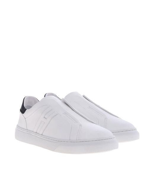 Hogan Leather H365 White Sneakers Without Laces for Men - Save 20% - Lyst
