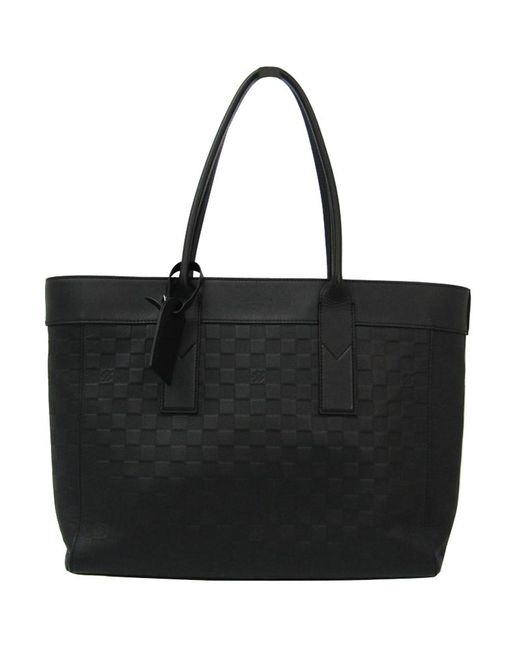 Louis Vuitton Onyx Damier Infini Leather Cabas Voyage Tote in Black for Men - Lyst