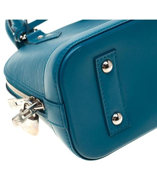 Louis Vuitton Cyan Epi Leather Alma Bb Bag in Blue - Lyst
