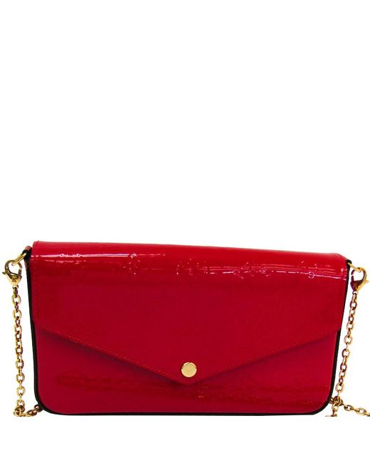 Louis Vuitton Cherry Monogram Vernis Pochette Felicie in Red - Lyst