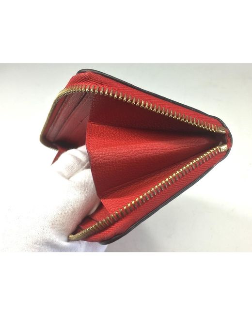 Louis Vuitton Cherry Monogram Empreinte Leather Clemence Wallet in Red - Lyst