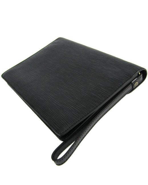 Lyst - Louis Vuitton Noir Epi Leather Sellier Dragonne Clutch Bag in Black
