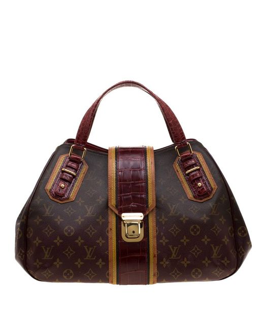 Louis Vuitton Monogram Limited Edition Bordeaux Mirage Griet Exotic Bag in Brown - Lyst
